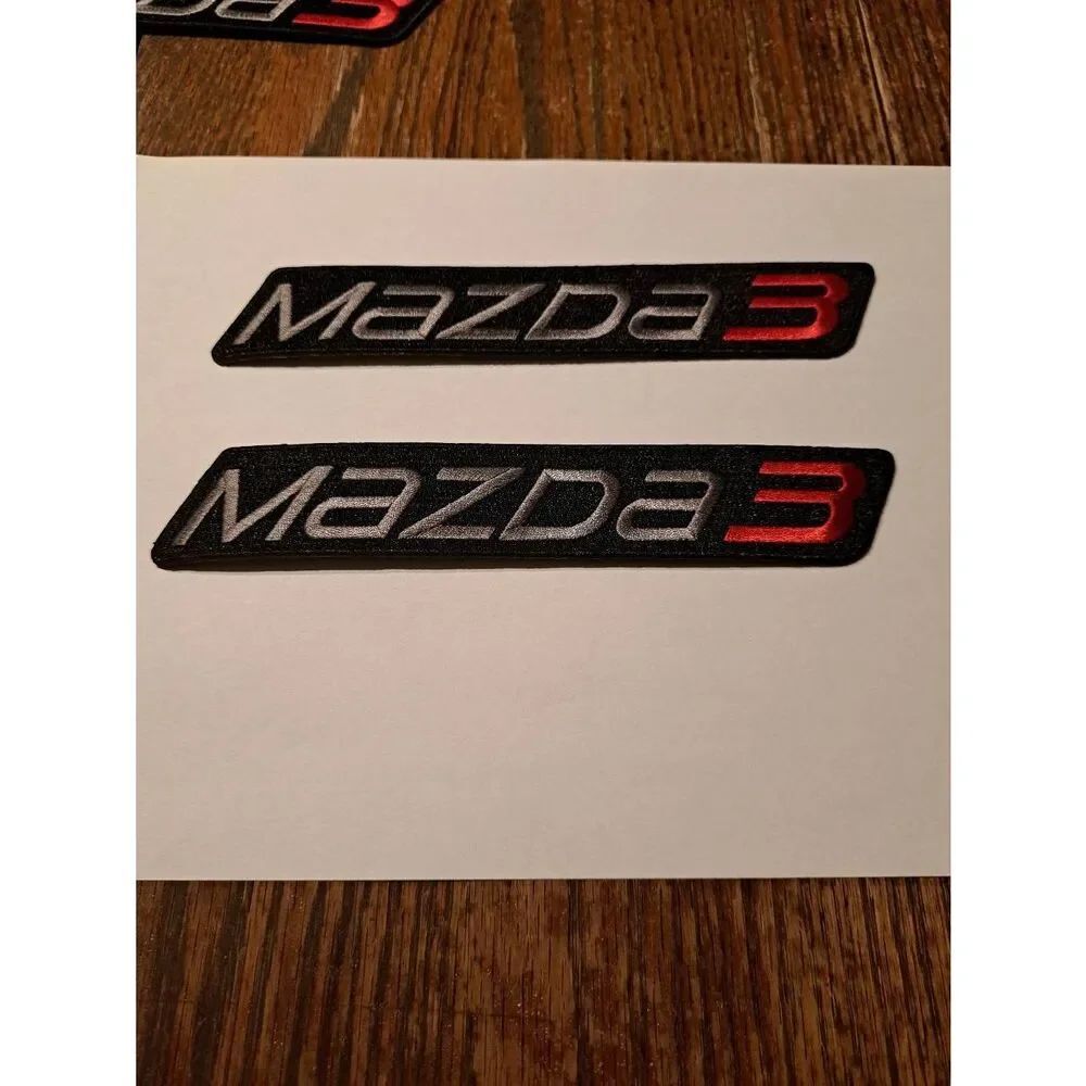 New Mazda 3 Black Grey Red Iron On Patches Jacket Hat Shirt Pants Car Cover